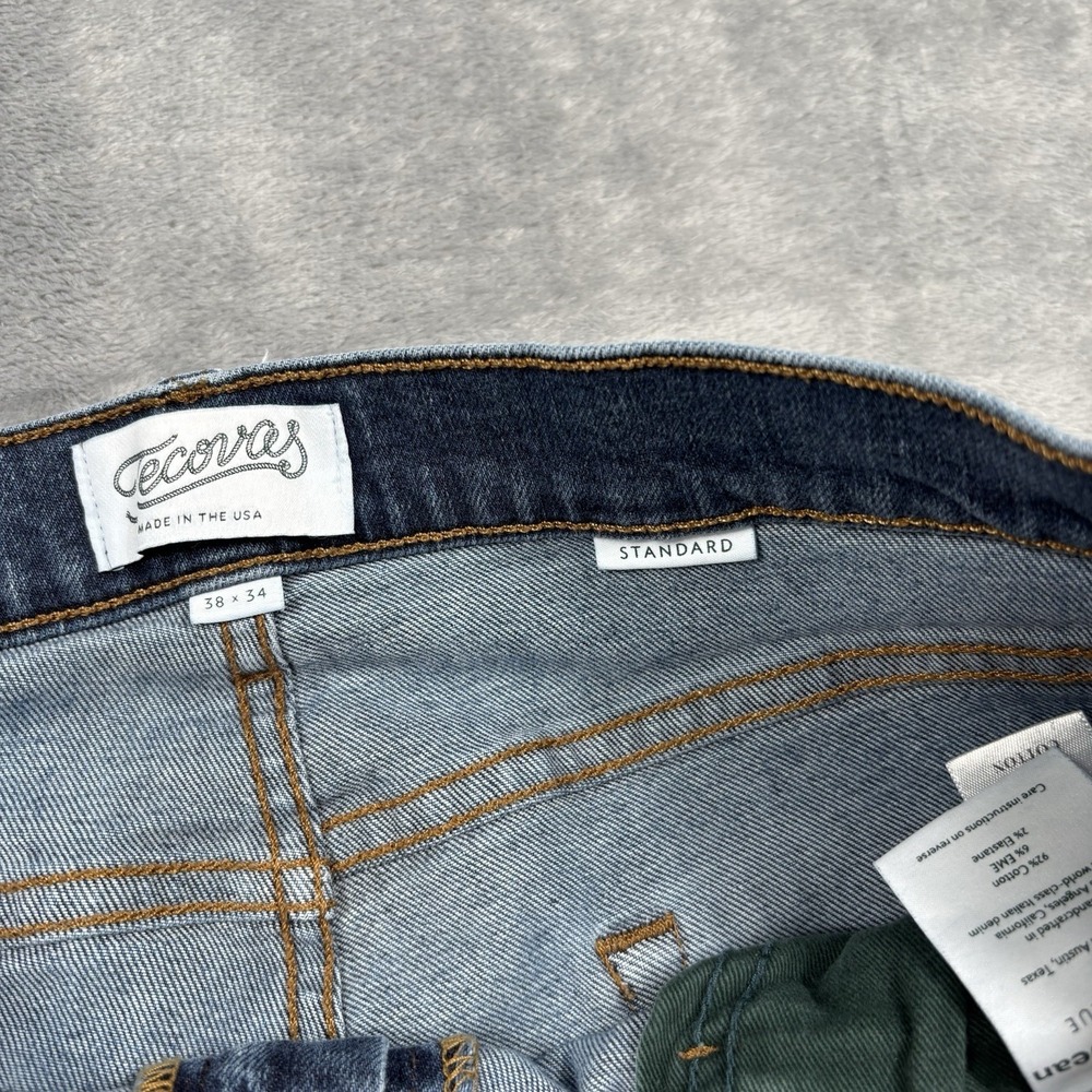 Tecovas Standard Jeans Dark Blue Stretch Denim Pants Men's 38x32 Western - Picture 2 of 8
